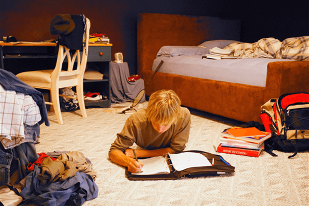boy writing